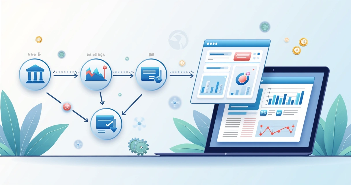 Diagrama de fluxo de relatórios financeiros automatizados 